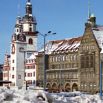 Altes (links) und Neues (rechts) Rathaus, Chemnitz